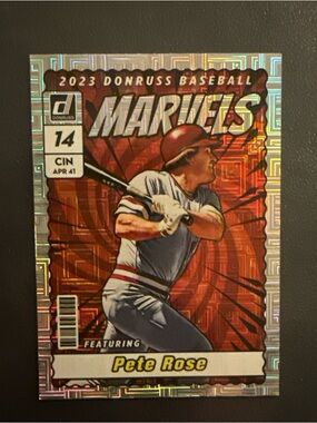 Panini Marvels Pete Rose Red Silver Baseball Trading Card